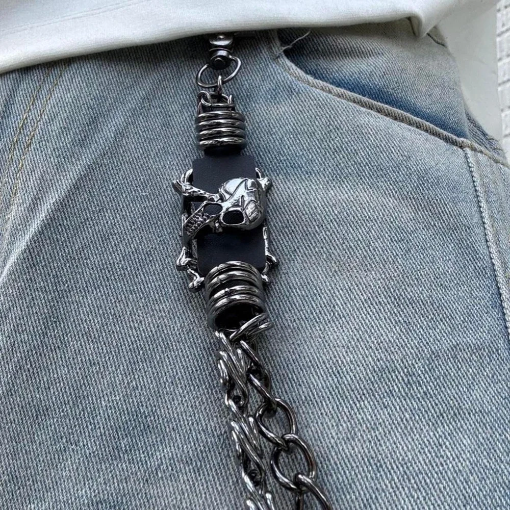 Black Skull Wallet Chain